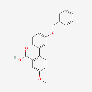 molecular formula C21H18O4 B6411749 2-(3-Benzyloxyphenyl)-5-methoxybenzoic acid, 95% CAS No. 1261981-31-0