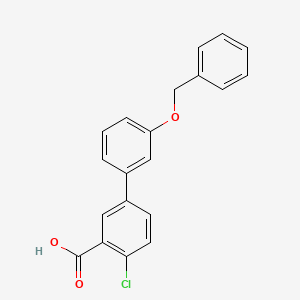 molecular formula C20H15ClO3 B6411750 5-(3-Benzyloxyphenyl)-2-chlorobenzoic acid, 95% CAS No. 1261968-63-1