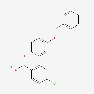molecular formula C20H15ClO3 B6411762 2-(3-Benzyloxyphenyl)-4-chlorobenzoic acid, 95% CAS No. 1261906-78-8