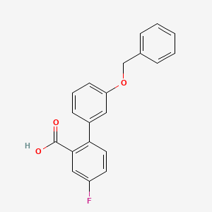 molecular formula C20H15FO3 B6411763 2-(3-Benzyloxyphenyl)-5-fluorobenzoic acid, 95% CAS No. 1261912-12-2