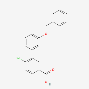 molecular formula C20H15ClO3 B6411771 3-(3-Benzyloxyphenyl)-4-chlorobenzoic acid, 95% CAS No. 1261912-41-7