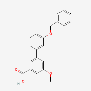 molecular formula C21H18O4 B6411777 3-(3-Benzyloxyphenyl)-5-methoxybenzoic acid, 95% CAS No. 1261915-50-7