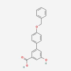 molecular formula C20H16O4 B6411795 3-(4-Benzyloxyphenyl)-5-hydroxybenzoic acid, 95% CAS No. 1261912-80-4