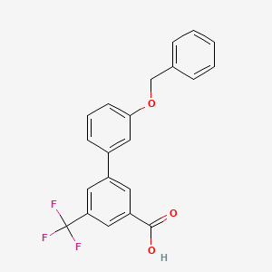 molecular formula C21H15F3O3 B6411815 3-(3-Benzyloxyphenyl)-5-trifluoromethylbenzoic acid, 95% CAS No. 1261979-69-4