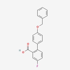 molecular formula C20H15FO3 B6411822 2-(4-Benzyloxyphenyl)-5-fluorobenzoic acid, 95% CAS No. 1261912-95-1