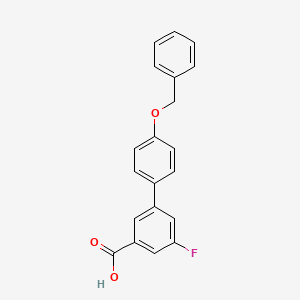 molecular formula C20H15FO3 B6411830 3-(4-Benzyloxyphenyl)-5-fluorobenzoic acid, 95% CAS No. 1261901-15-8