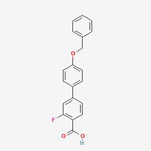 molecular formula C20H15FO3 B6411845 4-(4-Benzyloxyphenyl)-2-fluorobenzoic acid, 95% CAS No. 1261913-07-8