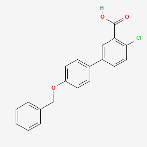 molecular formula C20H15ClO3 B6411864 5-(4-Benzyloxyphenyl)-2-chlorobenzoic acid, 95% CAS No. 1262006-95-0