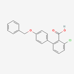 molecular formula C20H15ClO3 B6411877 2-(4-Benzyloxyphenyl)-6-chlorobenzoic acid, 95% CAS No. 1261915-57-4