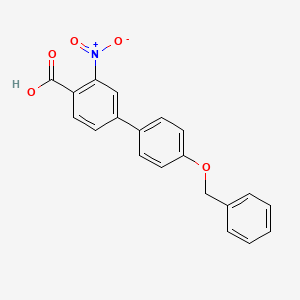 molecular formula C20H15NO5 B6411883 4-(4-Benzyloxyphenyl)-2-nitrobenzoic acid, 95% CAS No. 1261893-95-1