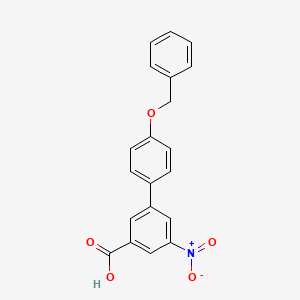 molecular formula C20H15NO5 B6411885 3-(4-Benzyloxyphenyl)-5-nitrobenzoic acid, 95% CAS No. 1262006-98-3