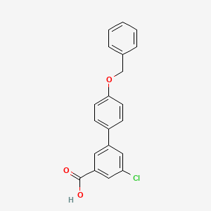 molecular formula C20H15ClO3 B6411890 3-(4-Benzyloxyphenyl)-5-chlorobenzoic acid, 95% CAS No. 1261969-36-1