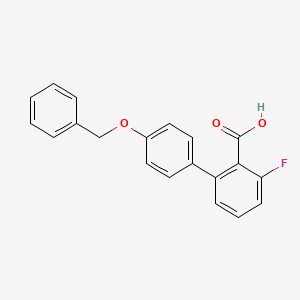 molecular formula C20H15FO3 B6411904 2-(4-Benzyloxyphenyl)-6-fluorobenzoic acid, 95% CAS No. 1261901-19-2