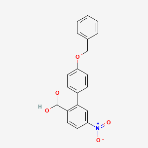 molecular formula C20H15NO5 B6411911 2-(4-Benzyloxyphenyl)-4-nitrobenzoic acid, 95% CAS No. 1261901-28-3