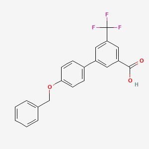 molecular formula C21H15F3O3 B6411920 3-(4-Benzyloxyphenyl)-5-trifluoromethylbenzoic acid, 95% CAS No. 1261981-33-2