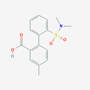 molecular formula C16H17NO4S B6411922 2-(2-N,N-Dimethylsulfamoylphenyl)-5-methylbenzoic acid, 95% CAS No. 1261906-82-4