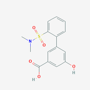 molecular formula C15H15NO5S B6411937 3-(2-N,N-Dimethylsulfamoylphenyl)-5-hydroxybenzoic acid, 95% CAS No. 1261893-99-5