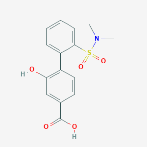 molecular formula C15H15NO5S B6411941 4-(2-N,N-Dimethylsulfamoylphenyl)-3-hydroxybenzoic acid, 95% CAS No. 1261971-48-5