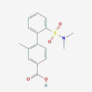 molecular formula C16H17NO4S B6411946 4-(2-N,N-Dimethylsulfamoylphenyl)-3-methylbenzoic acid, 95% CAS No. 1261936-10-0