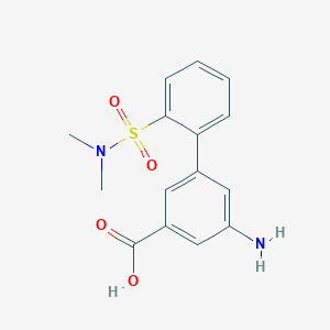 molecular formula C15H16N2O4S B6411954 3-Amino-5-(2-N,N-dimethylsulfamoylphenyl)benzoic acid, 95% CAS No. 1261971-37-2