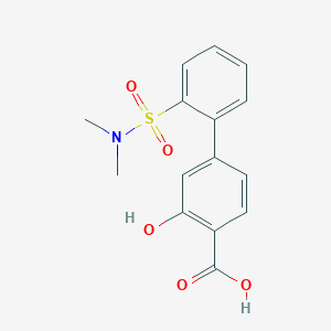 molecular formula C15H15NO5S B6411960 4-(2-N,N-Dimethylsulfamoylphenyl)-2-hydroxybenzoic acid, 95% CAS No. 1261971-43-0