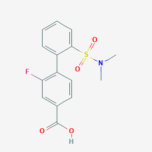 molecular formula C15H14FNO4S B6411966 4-(2-N,N-Dimethylsulfamoylphenyl)-3-fluorobenzoic acid, 95% CAS No. 1261894-09-0