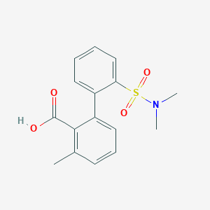 molecular formula C16H17NO4S B6411974 2-(2-N,N-Dimethylsulfamoylphenyl)-6-methylbenzoic acid, 95% CAS No. 1261971-15-6