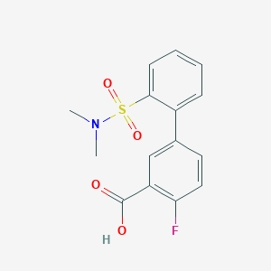 molecular formula C15H14FNO4S B6411986 5-(2-N,N-Dimethylsulfamoylphenyl)-2-fluorobenzoic acid, 95% CAS No. 1261939-22-3