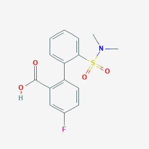 molecular formula C15H14FNO4S B6411990 2-(2-N,N-Dimethylsulfamoylphenyl)-5-fluorobenzoic acid, 95% CAS No. 1261936-14-4