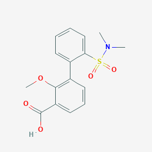 molecular formula C16H17NO5S B6411995 3-(2-N,N-Dimethylsulfamoylphenyl)-2-methoxybenzoic acid, 95% CAS No. 1261969-37-2