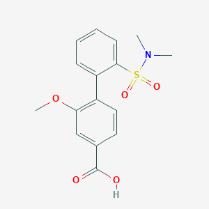 molecular formula C16H17NO5S B6411996 4-(2-N,N-Dimethylsulfamoylphenyl)-3-methoxybenzoic acid, 95% CAS No. 1261968-83-5