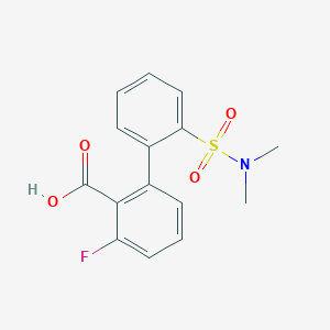 molecular formula C15H14FNO4S B6411998 2-(2-N,N-Dimethylsulfamoylphenyl)-6-fluorobenzoic acid, 95% CAS No. 1261906-96-0