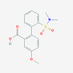 molecular formula C16H17NO5S B6412004 2-(2-N,N-Dimethylsulfamoylphenyl)-5-methoxybenzoic acid, 95% CAS No. 1261990-03-7