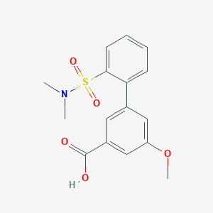 molecular formula C16H17NO5S B6412015 3-(2-N,N-Dimethylsulfamoylphenyl)-5-methoxybenzoic acid, 95% CAS No. 1261913-39-6