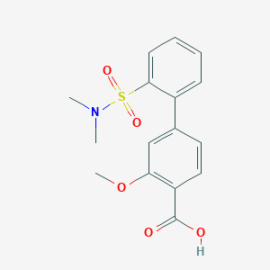 molecular formula C16H17NO5S B6412018 4-(2-N,N-Dimethylsulfamoylphenyl)-2-methoxybenzoic acid, 95% CAS No. 1261996-39-7
