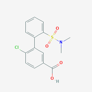 molecular formula C15H14ClNO4S B6412026 4-Chloro-3-(2-N,N-dimethylsulfamoylphenyl)benzoic acid, 95% CAS No. 1261981-35-4