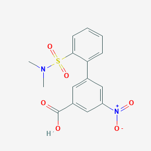 molecular formula C15H14N2O6S B6412034 3-(2-N,N-Dimethylsulfamoylphenyl)-5-nitrobenzoic acid, 95% CAS No. 1261936-21-3