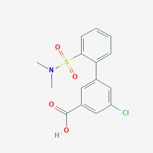 molecular formula C15H14ClNO4S B6412042 5-Chloro-3-(2-N,N-dimethylsulfamoylphenyl)benzoic acid, 95% CAS No. 1261956-21-1