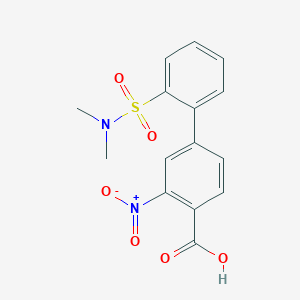 molecular formula C15H14N2O6S B6412046 4-(2-N,N-Dimethylsulfamoylphenyl)-2-nitrobenzoic acid, 95% CAS No. 1261969-38-3