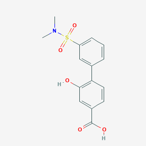 molecular formula C15H15NO5S B6412080 4-(3-N,N-Dimethylsulfamoylphenyl)-3-hydroxybenzoic acid, 95% CAS No. 1261990-08-2