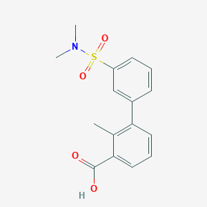 molecular formula C16H17NO4S B6412091 3-(3-N,N-Dimethylsulfamoylphenyl)-2-methylbenzoic acid, 95% CAS No. 1261939-30-3