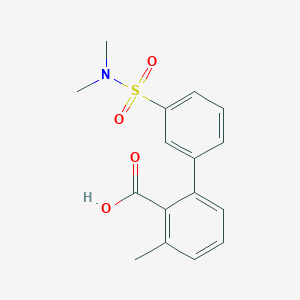 molecular formula C16H17NO4S B6412094 2-(3-N,N-Dimethylsulfamoylphenyl)-6-methylbenzoic acid, 95% CAS No. 1261894-16-9