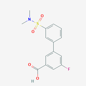 molecular formula C15H14FNO4S B6412128 3-(3-N,N-Dimethylsulfamoylphenyl)-5-fluorobenzoic acid, 95% CAS No. 1261981-41-2