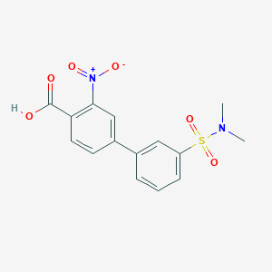 molecular formula C15H14N2O6S B6412161 4-(3-N,N-Dimethylsulfamoylphenyl)-2-nitrobenzoic acid, 95% CAS No. 1261971-51-0
