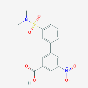 molecular formula C15H14N2O6S B6412172 3-(3-N,N-Dimethylsulfamoylphenyl)-5-nitrobenzoic acid, 95% CAS No. 1261936-43-9