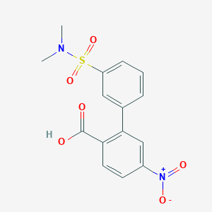 molecular formula C15H14N2O6S B6412175 2-(3-N,N-Dimethylsulfamoylphenyl)-4-nitrobenzoic acid, 95% CAS No. 1262011-17-5