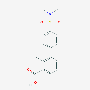 molecular formula C16H17NO4S B6412185 3-(4-N,N-Dimethylsulfamoylphenyl)-2-methylbenzoic acid, 95% CAS No. 1261913-98-7