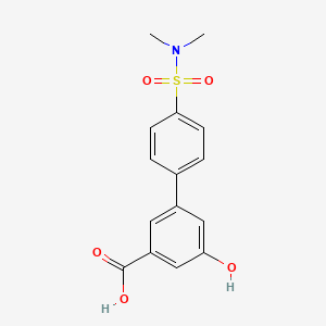 molecular formula C15H15NO5S B6412192 3-(4-N,N-Dimethylsulfamoylphenyl)-5-hydroxybenzoic acid, 95% CAS No. 1261981-47-8