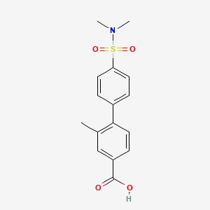 molecular formula C16H17NO4S B6412196 4-(4-N,N-Dimethylsulfamoylphenyl)-3-methylbenzoic acid, 95% CAS No. 1261913-92-1