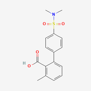 molecular formula C16H17NO4S B6412202 2-(4-N,N-Dimethylsulfamoylphenyl)-6-methylbenzoic acid, 95% CAS No. 1261939-55-2